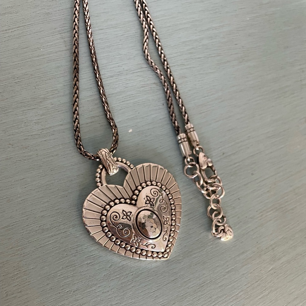 Brighton- All Your Love Heart Pendant Silver Necklace - Picture 6 of 9